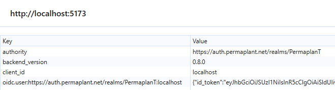 Session storage example